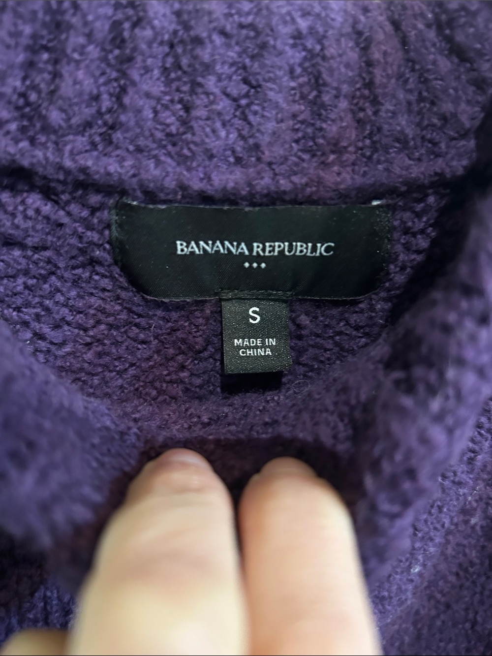Dark Purple Women's Crewneck Sweater - Picture 3 of 4